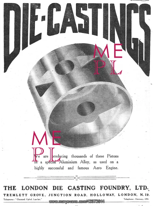 : The London Die Casting Foundry - Die Cast Pistons : The London Die Casting Foundry - Die Cast Pistons
