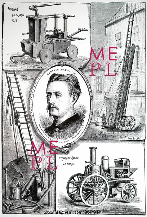 : London Fire Brigade apparatus. Captain Shaw was : London Fire Brigade apparatus. Captain Shaw was