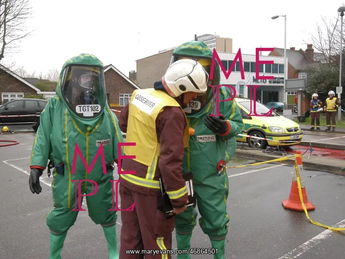 : London Fire Brigade decontamination exercise : London Fire Brigade decontamination exercise