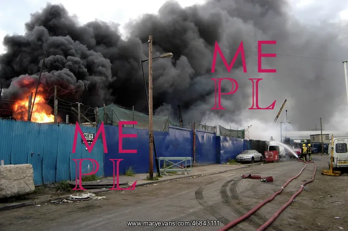 : London Fire Brigade firefighters respond to a fire : London Fire Brigade firefighters respond to a fire