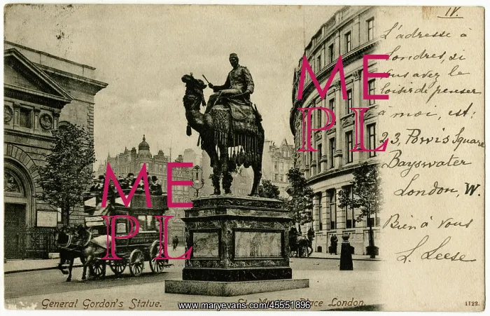 : London - General Gordon's Statue : London - General Gordon's Statue