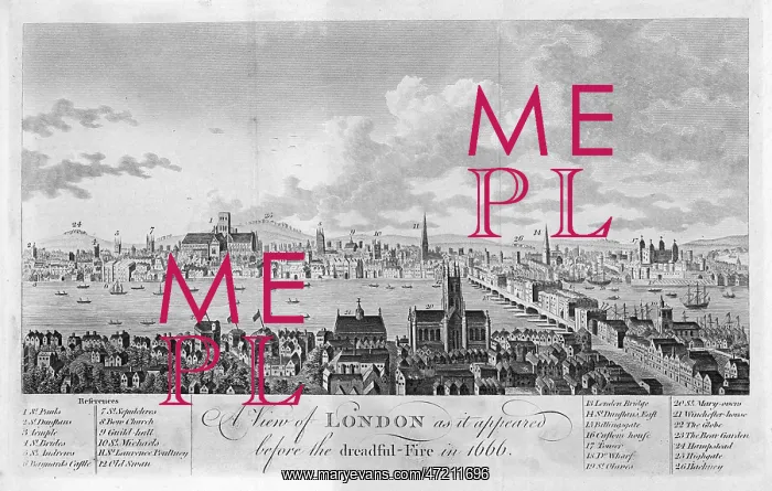 : London - General View - 1664 : London - General View - 1664