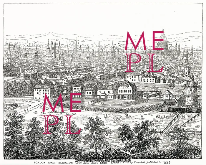 : London from Islington in 1753 : London from Islington in 1753
