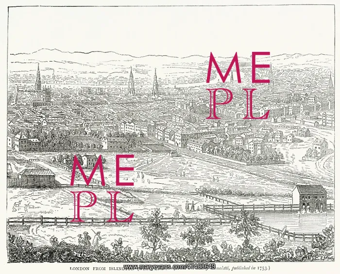 : London from Islington in 1753 : London from Islington in 1753