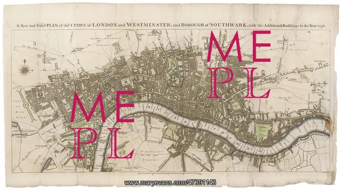 : London Map - 1756 : London Map - 1756