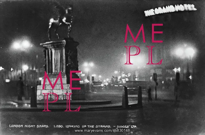 : London Night Snaps Looking Up the Strand : London Night Snaps Looking Up the Strand