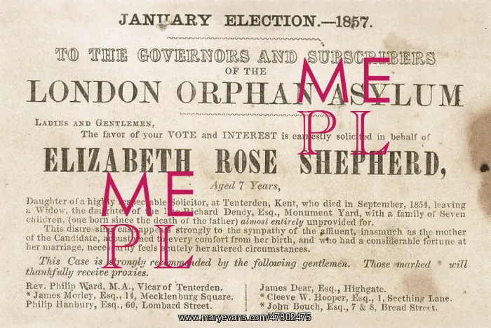 : London Orphan Asylum Lobby Card : London Orphan Asylum Lobby Card