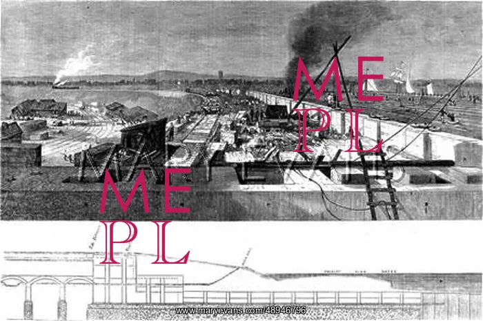 : London Sewer Outfall at Barking Creek 1864 : London Sewer Outfall at Barking Creek 1864