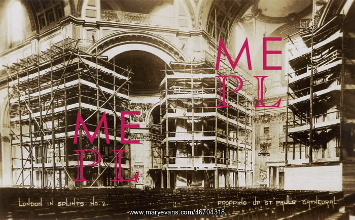 : London in Splints Scaffolding inside St. Paul's Cathedral : London in Splints Scaffolding inside St. Paul's Cathedral