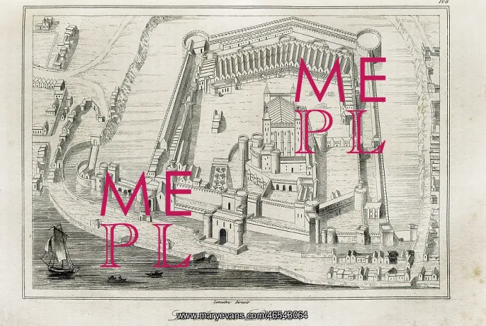  : London Tower, facsimile from an engraving of