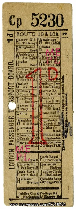 : London Transport bus ticket -4 : London Transport bus ticket -4
