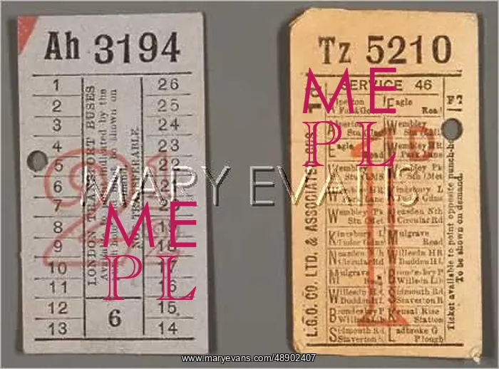 : London Transport bus tickets -7 : London Transport bus tickets -7