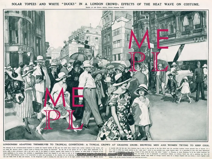 : Londoners in a heatwave, 1921 : Londoners in a heatwave, 1921