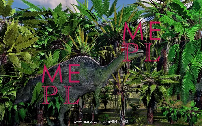 : A lone Olorotitan duckbilled dinosaur : A lone Olorotitan duckbilled dinosaur