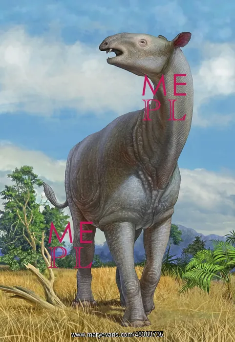 : A lone Paraceratherium bugtiense mammal : A lone Paraceratherium bugtiense mammal
