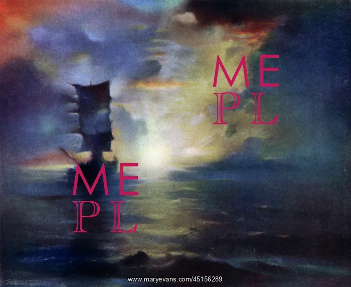 : Lone Ship. Pastel of a dark sea view at sunset : Lone Ship. Pastel of a dark sea view at sunset