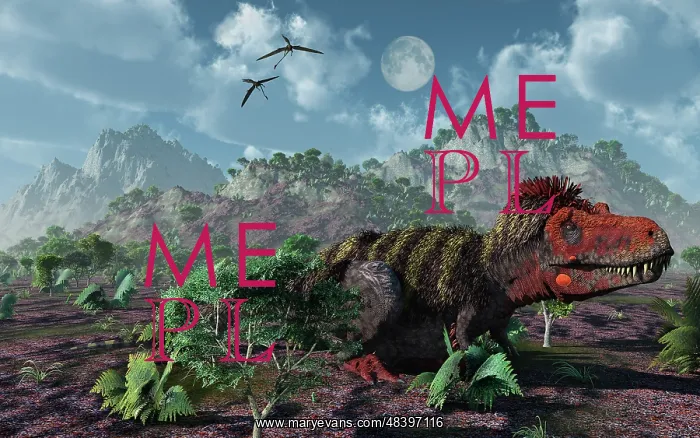 : A lone Tarbosaurus lying on the ground : A lone Tarbosaurus lying on the ground