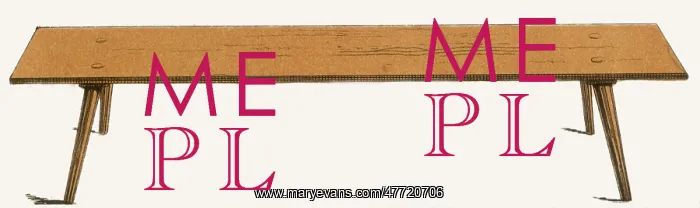 : Long, Low Wooden Table : Long, Low Wooden Table