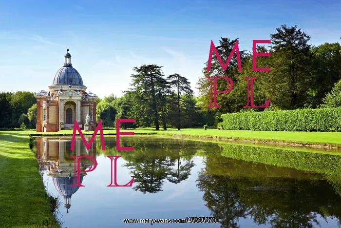 : Long Water and Archer Pavilion, Wrest Park : Long Water and Archer Pavilion, Wrest Park
