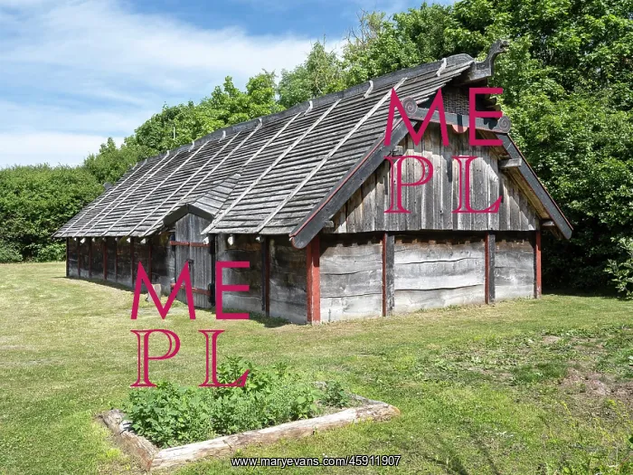 : Longhouse, Trelleborgen Ring Fortress, Trelleborg, Sweden : Longhouse, Trelleborgen Ring Fortress, Trelleborg, Sweden