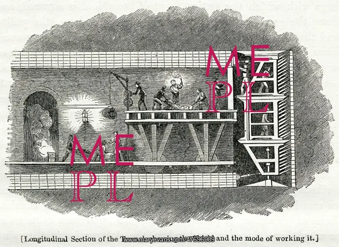 : Longitudinal section of Thames Tunnel 1825 : Longitudinal section of Thames Tunnel 1825