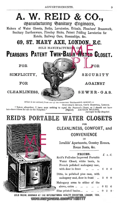 : LOO ADVERT 1889 : LOO ADVERT 1889