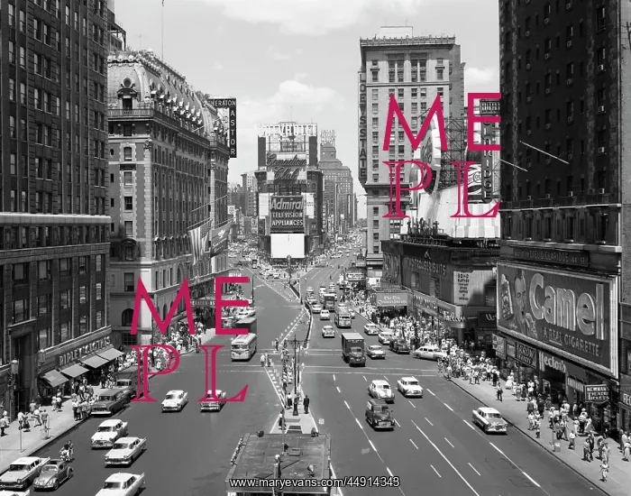 : Looking North at Times Square from the Times Building Manh : Looking North at Times Square from the Times Building Manh