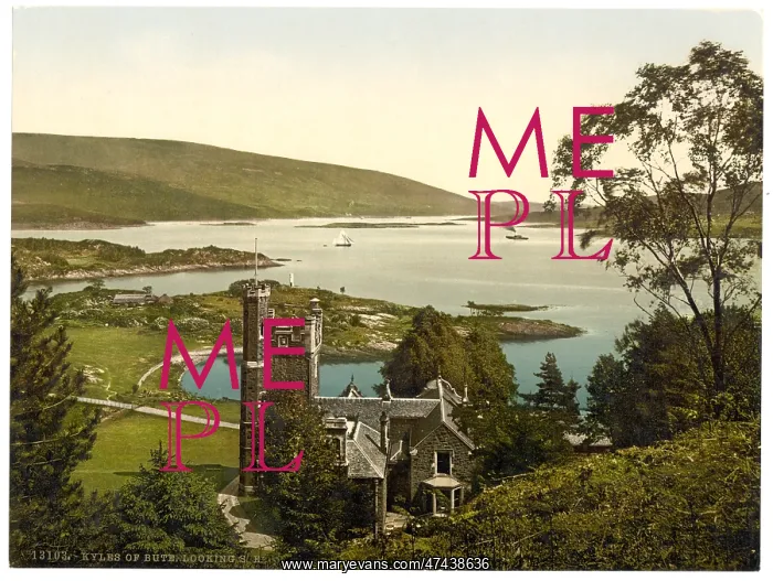 : Looking S.E. (i.e. Southeast), Kyles of Bute, Scotland : Looking S.E. (i.e. Southeast), Kyles of Bute, Scotland