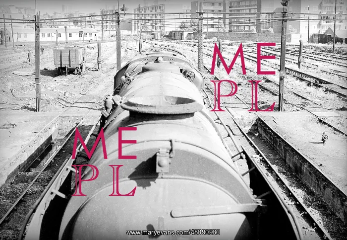 : Looking along top of steam engine in Nine Elms Loco Yard : Looking along top of steam engine in Nine Elms Loco Yard