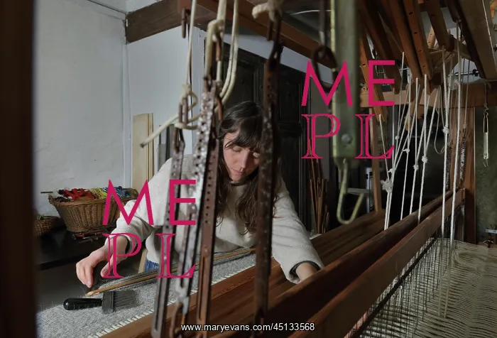 : Loom, workshop, Laines Paysannes, Ariege, France : Loom, workshop, Laines Paysannes, Ariege, France