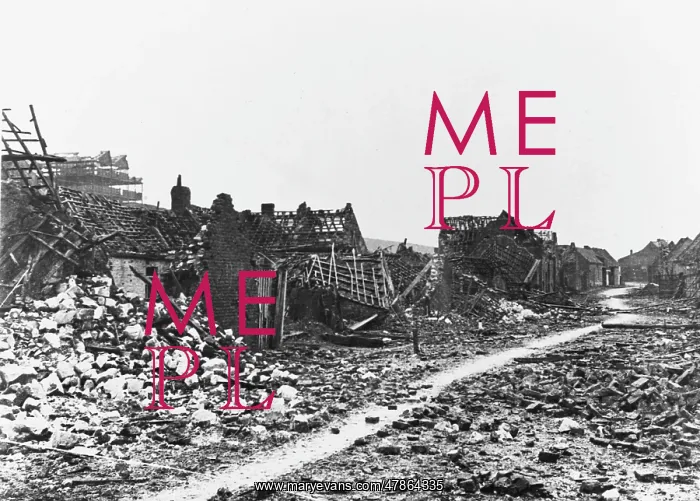 : Loos 1915. Ruins in the church quarter of Loos on the 24th November : Loos 1915. Ruins in the church quarter of Loos on the 24th November