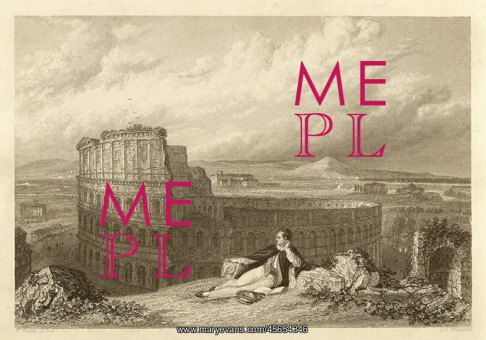 : Lord Byron in front of the Coliseum : Lord Byron in front of the Coliseum