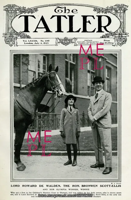 : Lord Howard de Walden and daughter : Lord Howard de Walden and daughter