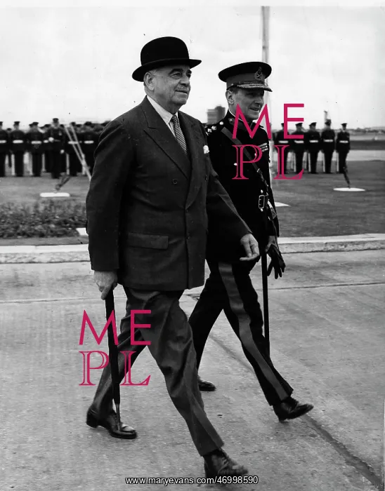 : Lord Ismay after inspecting the troops : Lord Ismay after inspecting the troops