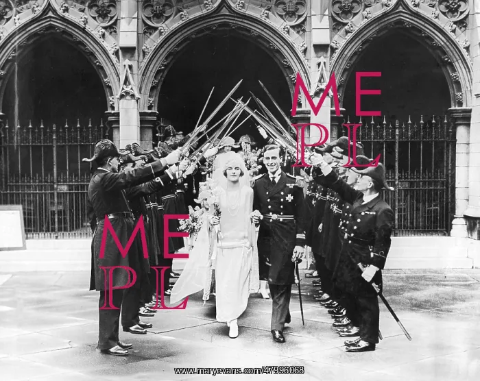 : Lord Louis Mountbatten and Edwina Ashley after their : Lord Louis Mountbatten and Edwina Ashley after their