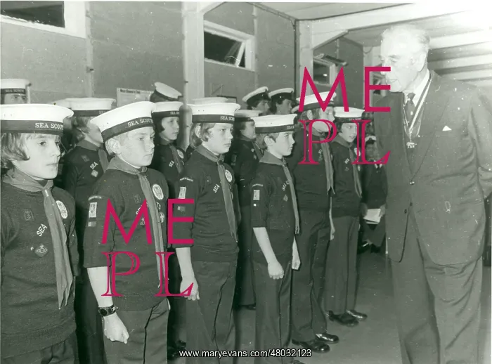 : Lord Mountbatten inspecting Sea Scouts : Lord Mountbatten inspecting Sea Scouts