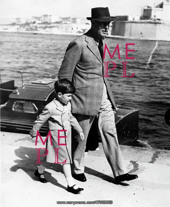 : Lord Mountbatten and Prince Charles, Malta : Lord Mountbatten and Prince Charles, Malta
