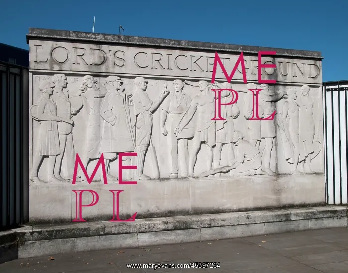: Lords Cricket Ground, Relief Sculpture, St John's Wood : Lords Cricket Ground, Relief Sculpture, St John's Wood