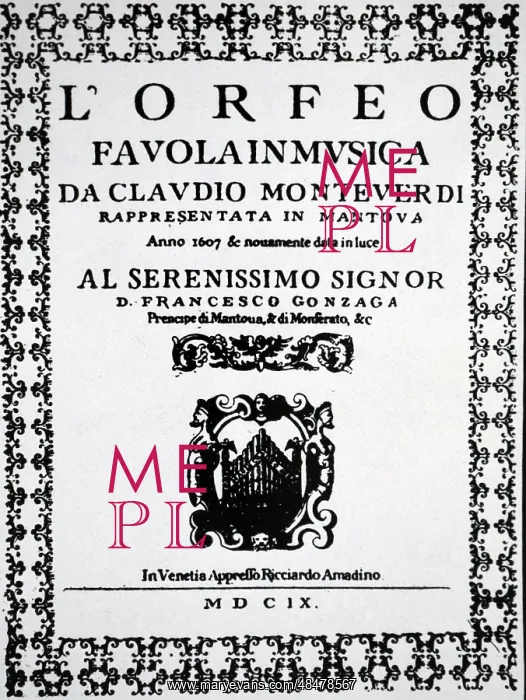 : L'Orfeo, was a 1607 opera by Claudio Monteverdi : L'Orfeo, was a 1607 opera by Claudio Monteverdi