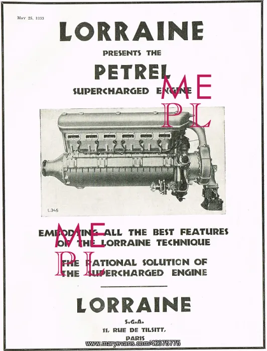 : Lorraine Petrel Supercharged Aero Engine : Lorraine Petrel Supercharged Aero Engine
