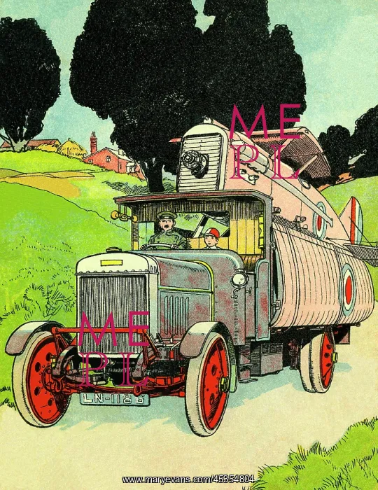 : Lorry carrying a monoplane : Lorry carrying a monoplane