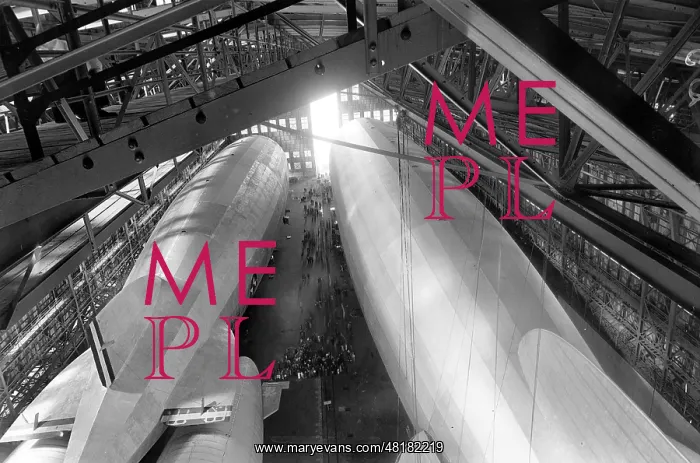 : The Los Angeles and the Graf Zeppelin at the hangar : The Los Angeles and the Graf Zeppelin at the hangar