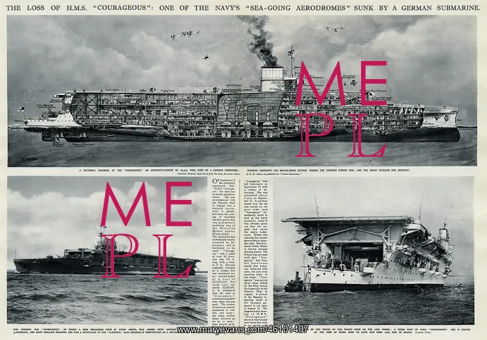 : Loss of HMS Courageous by G. H. Davis : Loss of HMS Courageous by G. H. Davis
