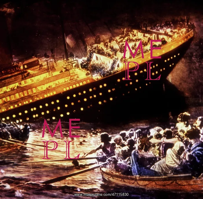  : The Loss of the Titanic Magic Lantern Slide 1912