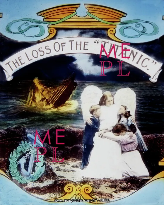  : The Loss of the Titanic Magic Lantern Slide 1912