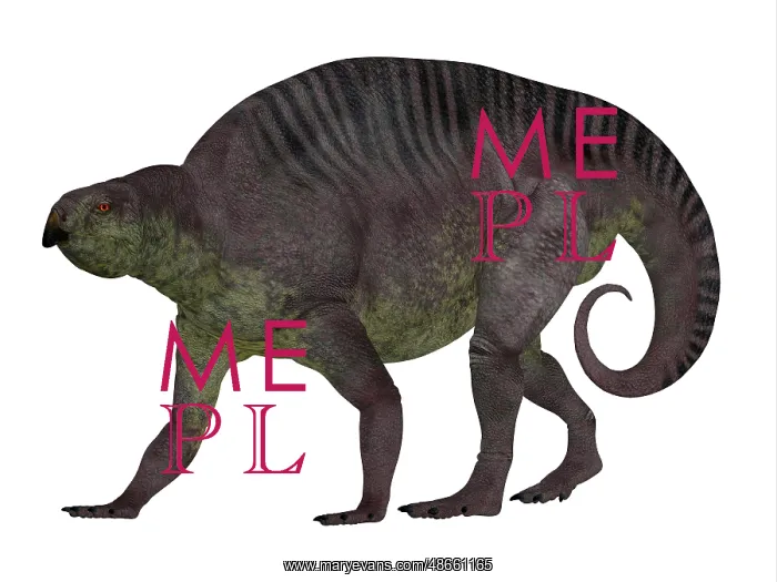: Lotosaurus dinosaur, side profile : Lotosaurus dinosaur, side profile