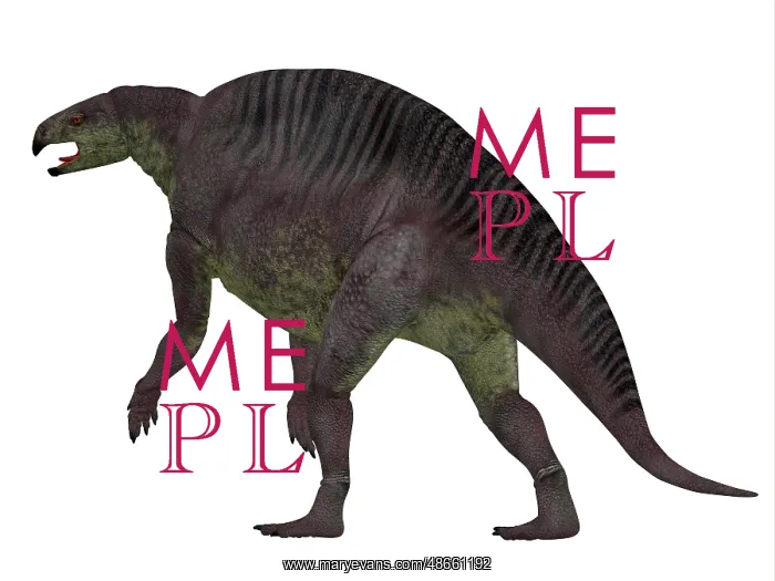 : Lotosaurus dinosaur, rear view : Lotosaurus dinosaur, rear view
