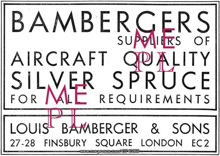 : Louis Bamberger - Aircraft Quality Silver Spruce : Louis Bamberger - Aircraft Quality Silver Spruce