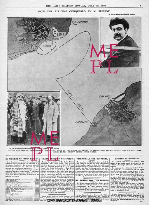 : Louis Bleriot, First Cross-Channel Flight : Louis Bleriot, First Cross-Channel Flight
