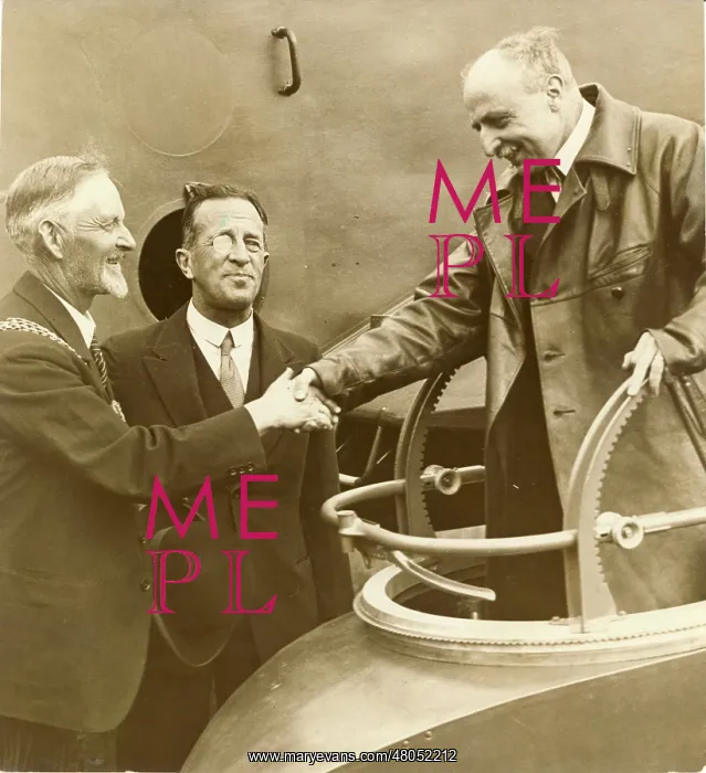 : Louis Bleriot is greeted on his arrival on Swinton Down : Louis Bleriot is greeted on his arrival on Swinton Down